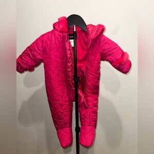 Rothschild Fuchsia Heart Quilted Kids Footie